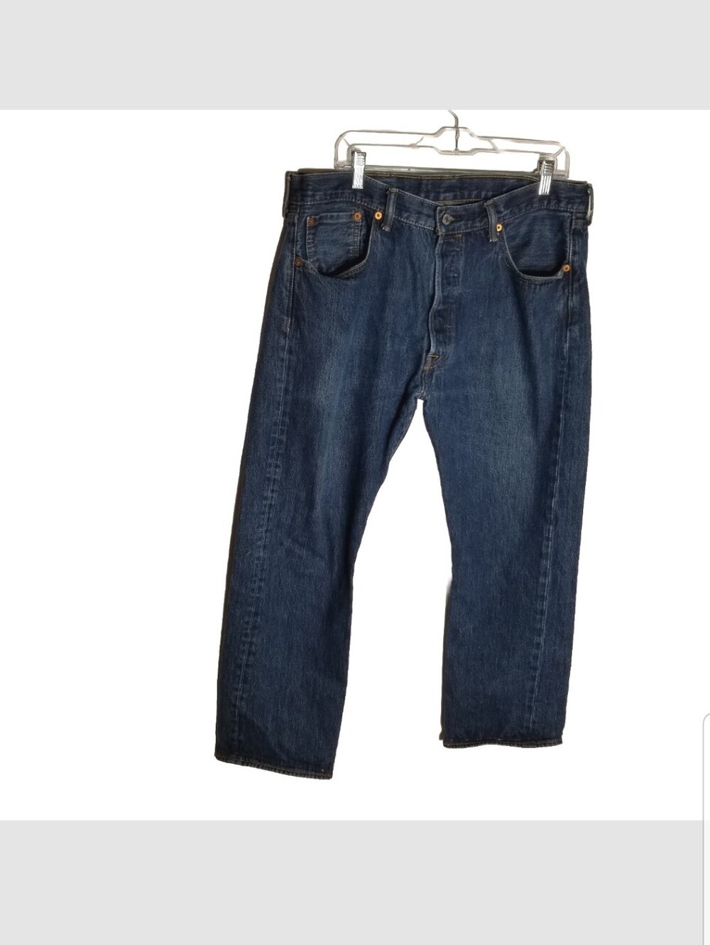 Levi's 501 Jeans Men's 38x30 Actual 36x29 Straight Button Fly Blue Denim Cotton